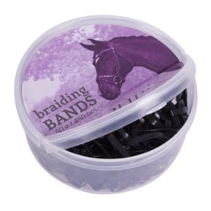 QHP Caja de gomas para trenzar - NEGRO