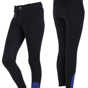 QHP Pantalones de Montar Junior Full Silicona